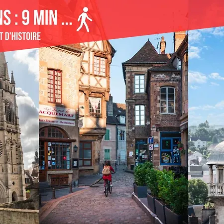 L'oiseau Du Paradis - Terrasse Privee, Parking, Wifi Rapide, Arrivee Autonome, Entre Gare Et Centre-ville, Rez-de-chaussee 公寓 *